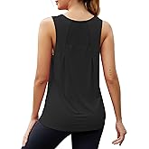 Mippo Workout Tops for Women Loose fit Mesh Athletic Shirts Sleeveless Yoga Tank Running Gym Tops