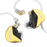 CCA CRA+ in Ear Monitor Earphone, Patented Ultra-Thin Diaphragm Dynamic Driver IEM, Clear Sound &amp; Deep Bass, Wired Earbuds with Tangle-Free Removable Cord