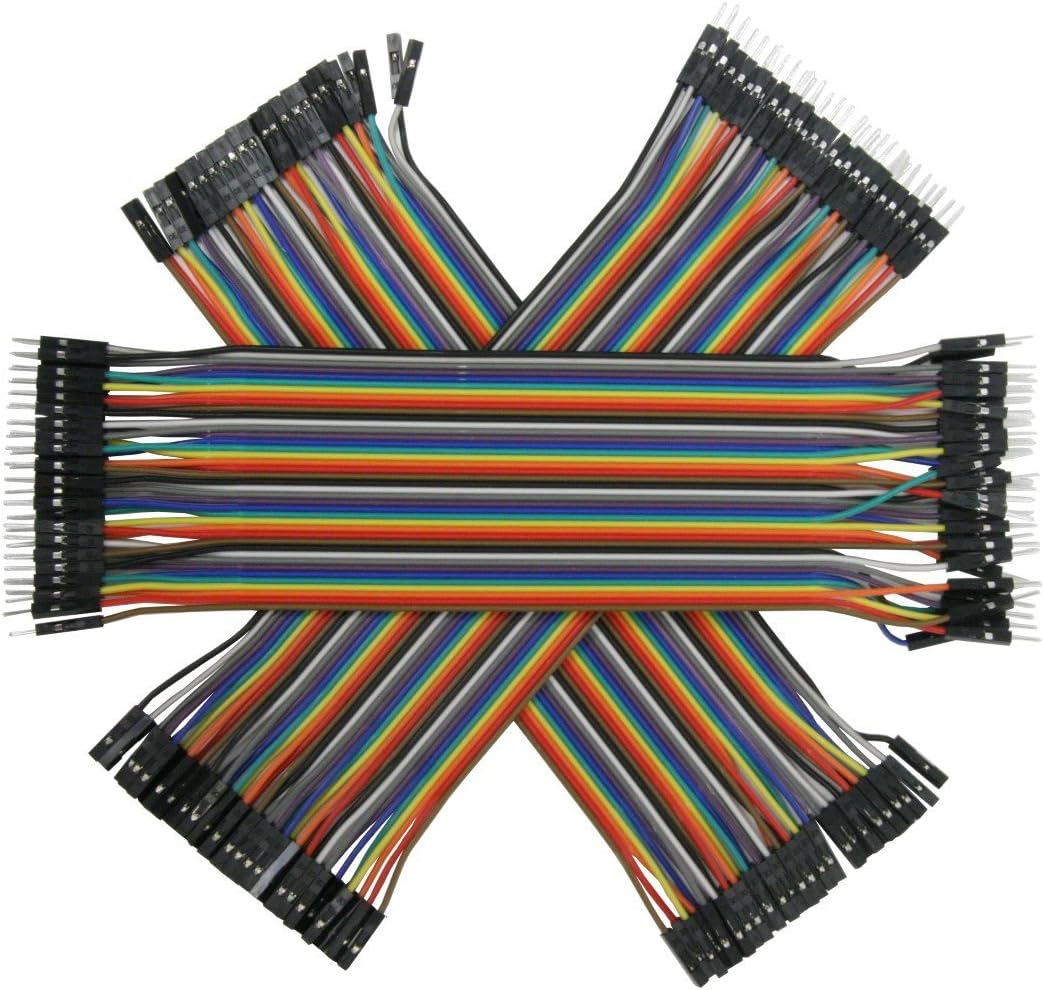 20cm ZipWire Kit - 3 Unzippable Ribbon Cables, 40-Wires Each, Male-to-Male, Male-to-Female, Female-to-Female, 10 Rainbow Colors, 28AWG Strip Wire [KIT-ZW-20x3]