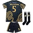 Bellingham No #5 Madrid Special Dragoon Edition Kids Soccer Jersey Shirts Football Futbol Socks Gift Set Youth Sizes