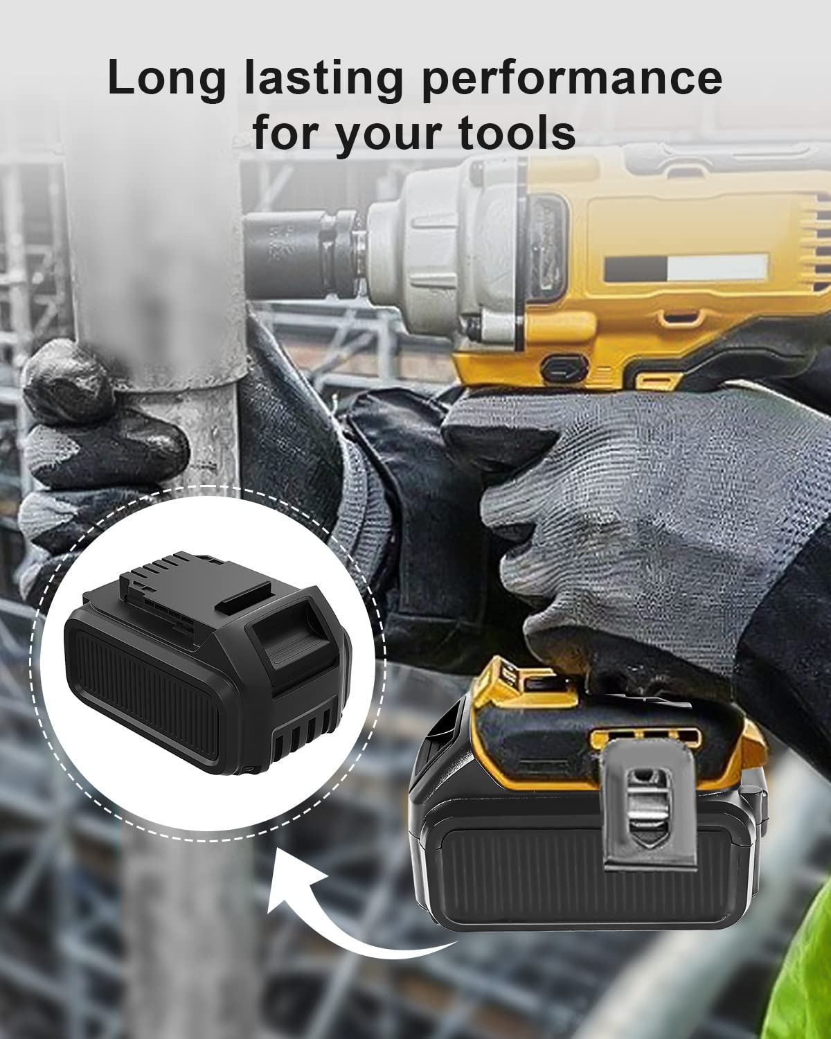 TeenPower Replacement for Dewalt 20V Battery 6.0Ah 2/pk Compatible with Dewalt DCB205 DCB206 DCB204 DCB180 DCB200 DCB203 DCB201