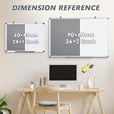 MAKELLO Combination Felt Magnetic Notice Board 60x45cm Aluminum Frame Office view 6