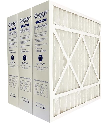 United Filter 20x25x5 MERV 11 Furnace Air Filter – Compatible With Honeywell X6673, Lennox (Actual: 19-7/8 X 24-7/8 X 4-3/8) – 3-Pack, Captures Pollen, Mold, Bacteria & Smoke