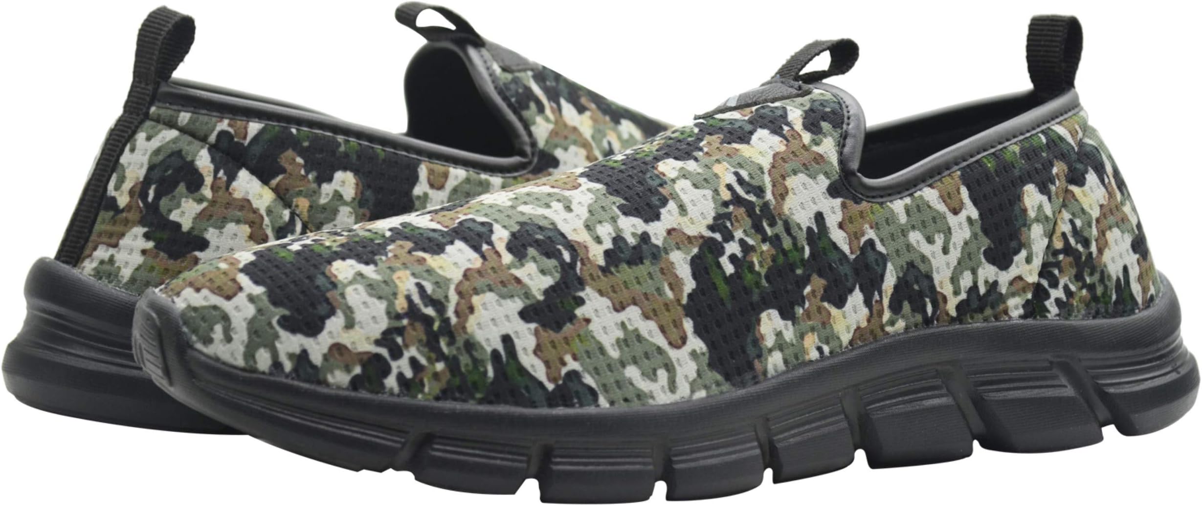 KazarMax Men's Sports, Jogging, Casual, Slip On Walking Lifestyle Green-Camo Mesh Shoes/Sneakers (Made in India)