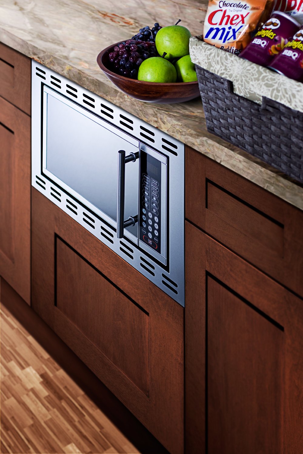 Summit 24” Over The Range Microwave, 0.9 cu.ft. Built In Microwave, Stainless Steel- OTR24