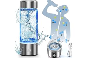 WMYDNCG Hydrogen Water Bottle, Portable & USB Rechargeable Generator, 2024 Hydrogen Health Water 420mL/15oz Hydrogen-Rich Water Cup Generator Hydrogen Water Ionizer Machine for Home and Travel