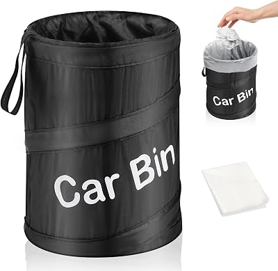 Zacro Car Bin with 5 Garbage Bags Foldable Water Resistant Auto Trash Bag
