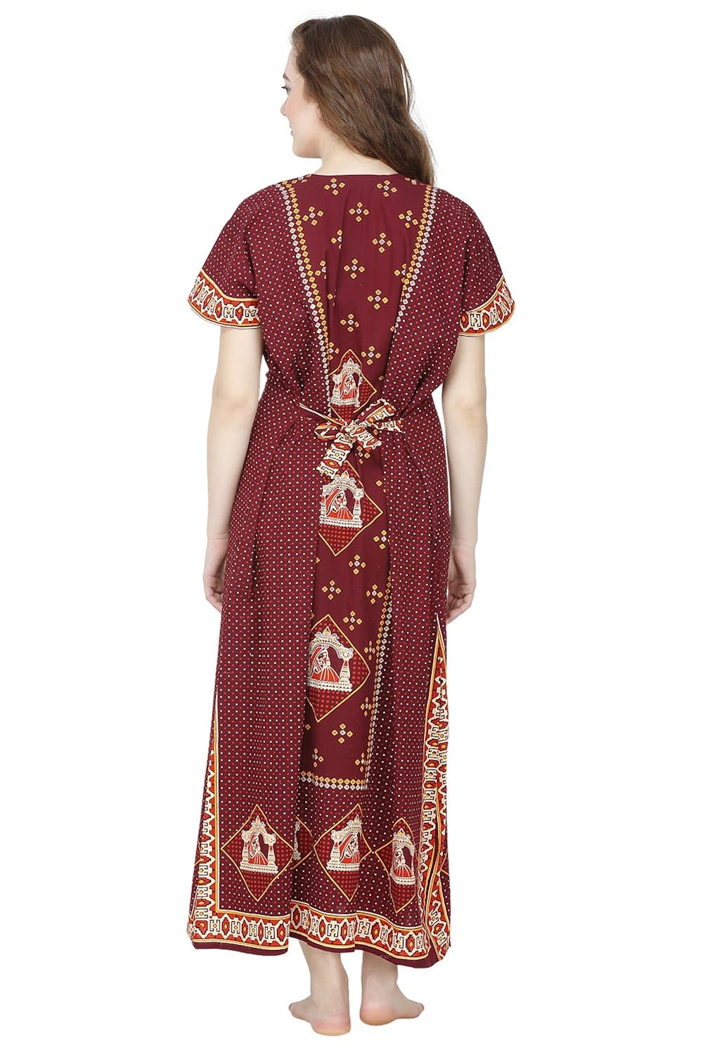 secret wish women's cotton nighty, nightdress (free size)