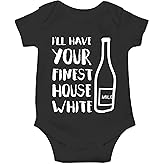 Crazy Bros Tees I'll Have Your Finest House White - Baby Clothes - Funny Newborn Bodysuit Outfits for Boys and Girls