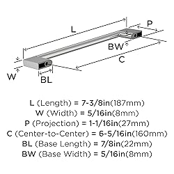 Amerock 10BX3713326 | Polished Chrome Cabinet Pull