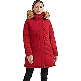 Orolay Women's Hooded Slim Puffer Jacket Quilted Mid Length Winter Down Coat