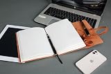 KomalC Handmade Leather Journal 8 x 6 Distressed Tan Buffalo Leather view 9