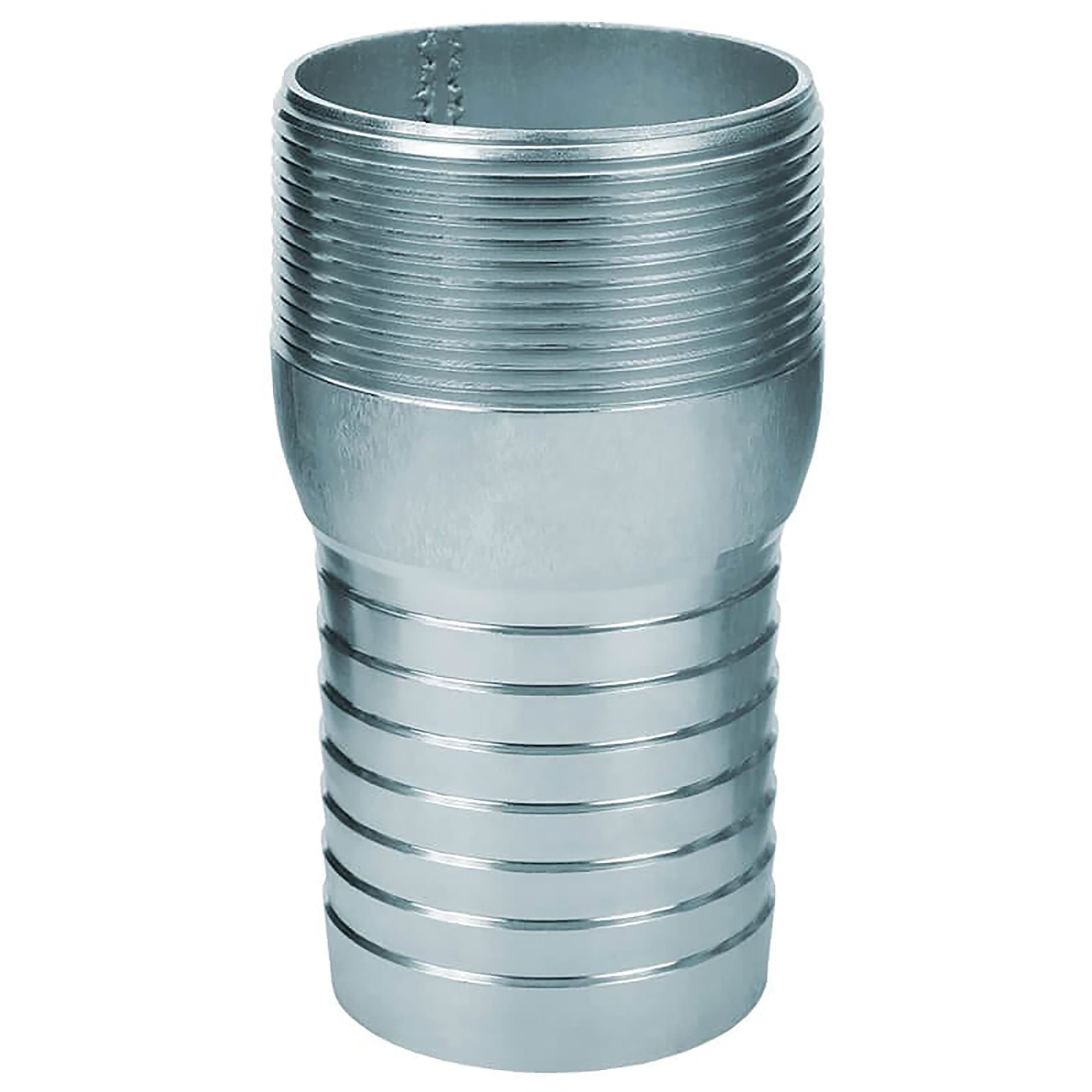 Photo 1 of Gloxco Combination (KC) Nipple Fitting, 3? Hose Shank x 3? Male NPT, Zinc Plated Steel (KCN-300-NPT-GS)