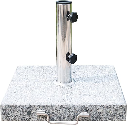 Outsunny 30kg Garden Umbrella Base Durable Parasol Holder Patio Furniture Outdoor Sunshade Marble Stand Amazon Co Uk Garden Outdoors