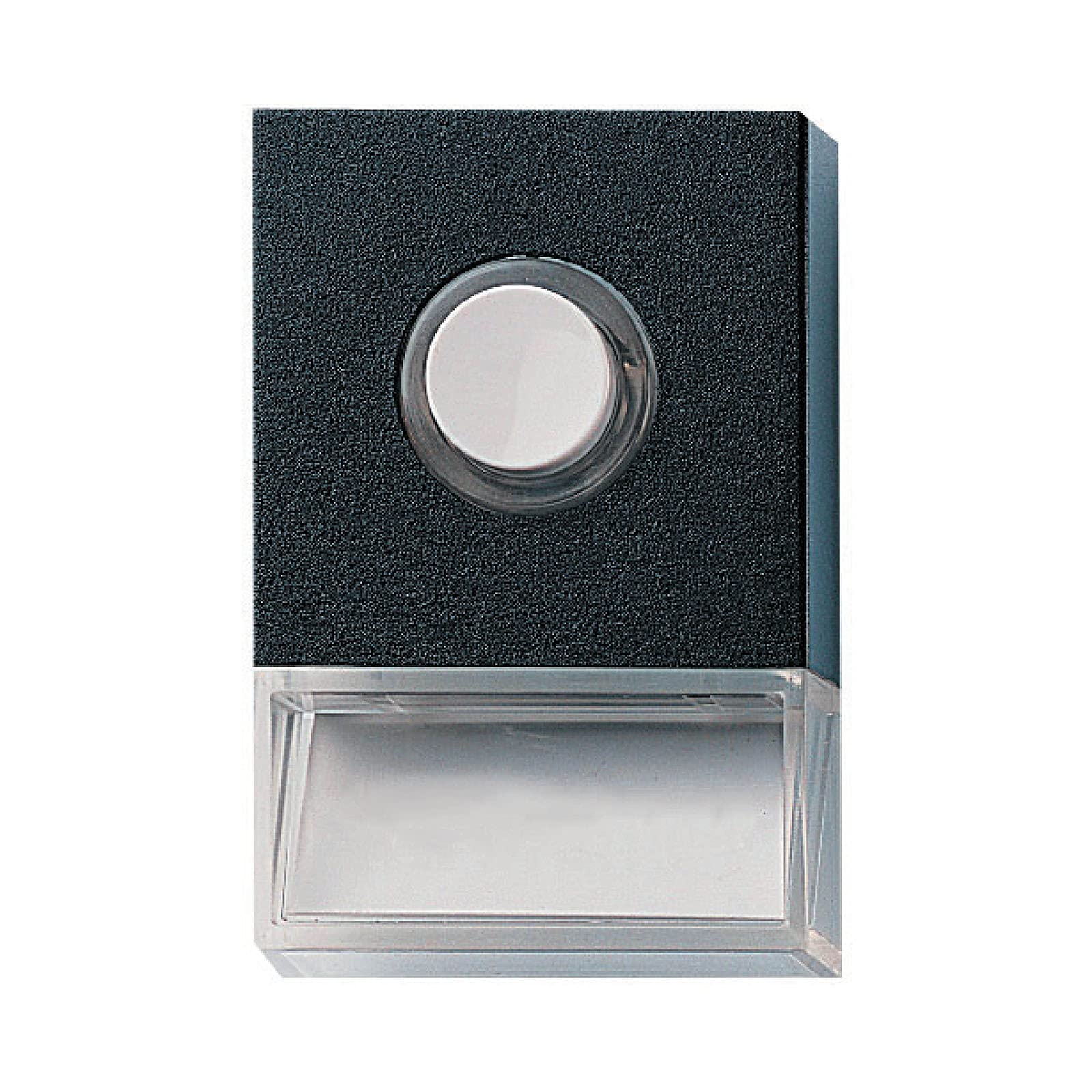 Honeywell Home Friedland D723 Pushlight Illuminated Bell Push with Nameholder - Black