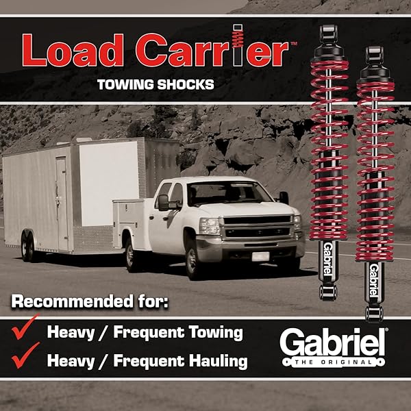 GABRIEL 43048 LOAD CARRIER REAR TOWING SHOCK ABSORBERS FOR TOYOTA TACOMA; CHEVROLET; DODGE; FORD; INTERNATIONAL; JEEP; MAZDA; MITSUBISHI; NISSAN; PLYMOUTH (1 PAIR)