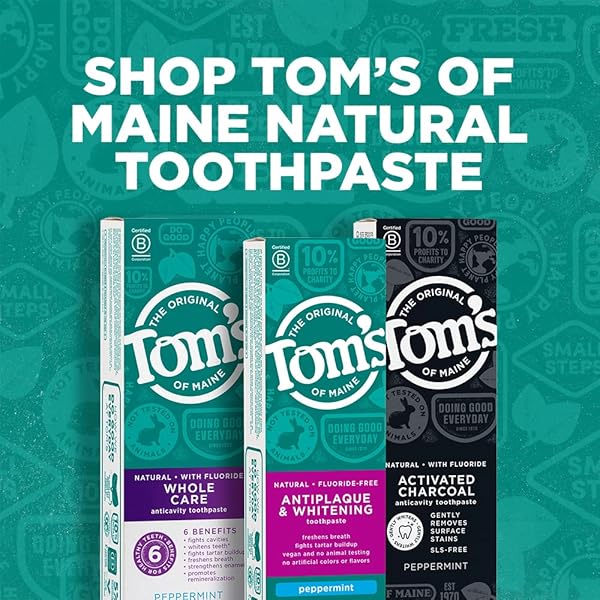 TOM’S OF MAINE FLUORIDE-FREE ANTIPLAQUE & WHITENING NATURAL TOOTHPASTE, 5.5 OUNCE (PACK OF 2) – PACKAGING MAY VARY