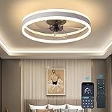 Ceiling Fans with Lights and Remote - Dimmable LED