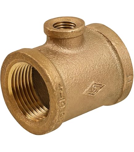 Everflow BRRT0340-NL 3/4 x 1/4-Inch Lead Free Brass Reducing Tee