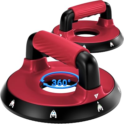 Poignées d'appui pour Pompe/Push-Up Bars pour Musculation (Rouge)