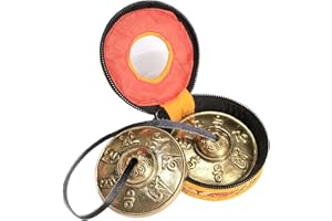 Gong, Mantra Tibetan Bells with Case Tingsha Cymbals Meditation Chime Bells 2.5" Gong Instrument for Mindfulness, Yoga, and S
