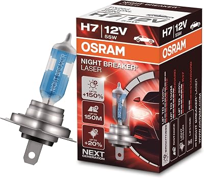 OSRAM NIGHT BREAKER LASER H7 150% Brightness 64210NL 12V Folding Box