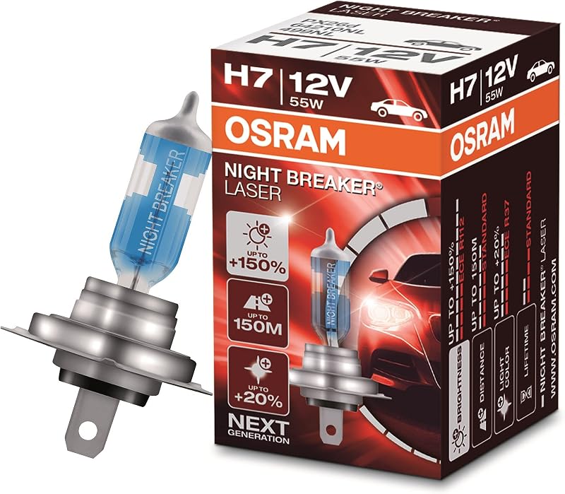 OSRAM NIGHT BREAKER LASER H7 150% Brightness 64210NL 12V Folding Box