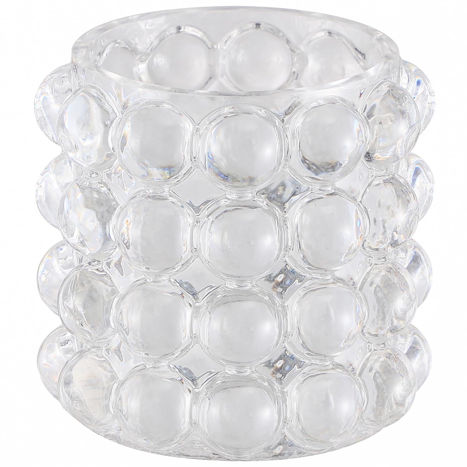 Photo 1 of MARTAGE Glass Bubble Vase, Clear Glass Vase, Small Glass Vase, Flower Vase, Unique Vase, Short Glass Vase for Living Room, Bedroom, Dinning Table, Office, Wedding, Table, Centerpieces, 5.5 Inches