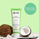 Q+A AHA Exfoliator Body Scrub 250ml Vanilla Coconut Scent Hydrates view 4