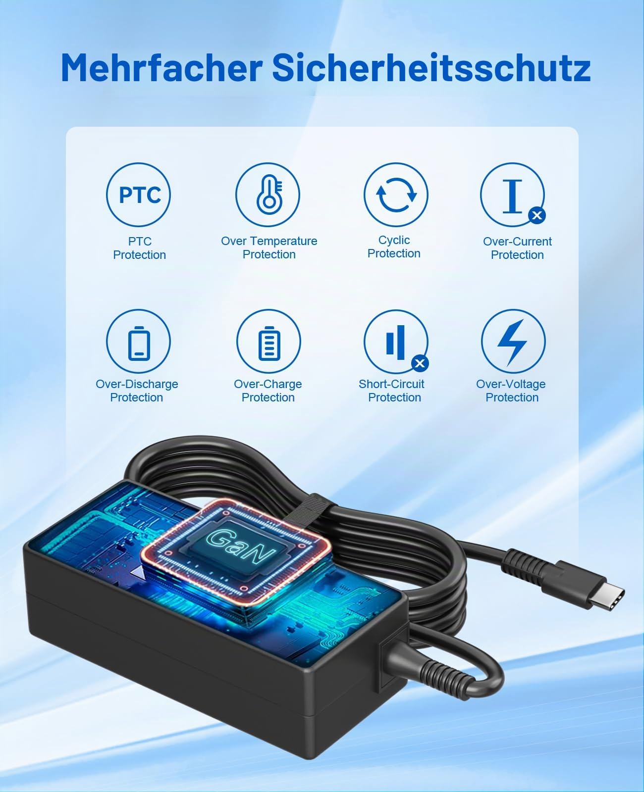 ANTWELON 65W 45W USB C Laptop Netzteil Ladegerät Ladekabel Typ C für Lenovo ThinkPad T480 T580 E480 E580 Yoga Chromebook Dell Latitude XPS,HP,Asus,Acer 20V 3,25A AC Adapter 7