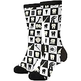 Aoojanu Graffiti Wall, Hip Hop Art Novelty Crew Socks Casual Funny Crazy Dress Socks