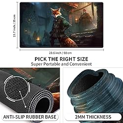 EDGFRTOIO Playmat 24" x 14" Game Mats Tabletop