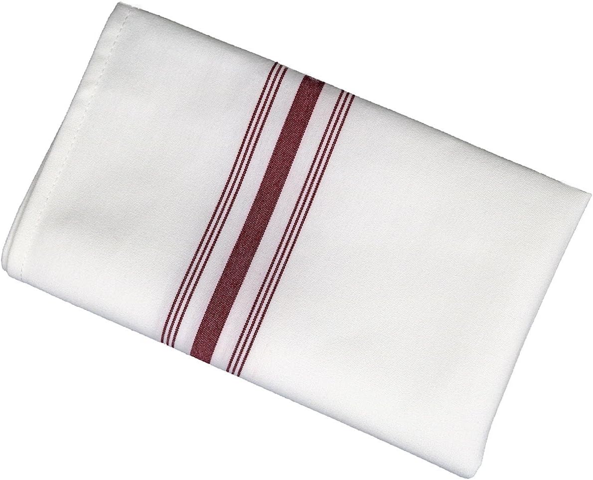 RC ROYAL CREST by Sigmatex-Lanier Textiles Cloth Dinner Bistro Napkins Restaurant Quality 18 x 22 Inches 12 Pack (Navy Blue Stripes): Home & Kitchen