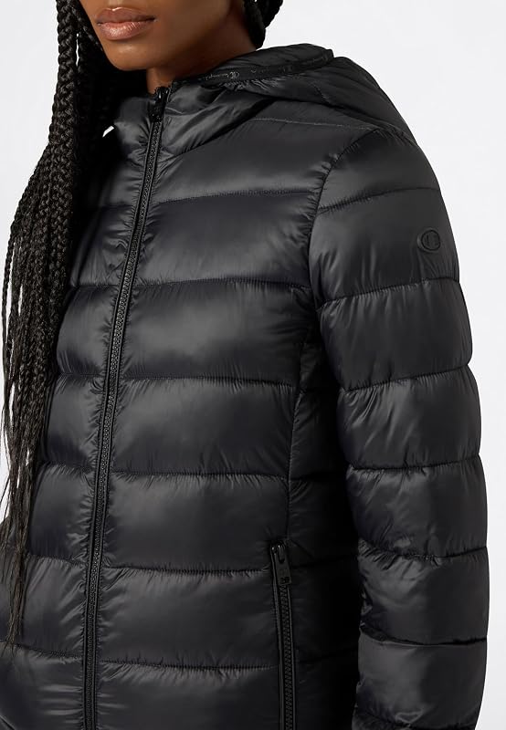 Legacy - Giacca leggera da donna, con cappuccio, in poliestere, XL, colore: nero, Nero, XL