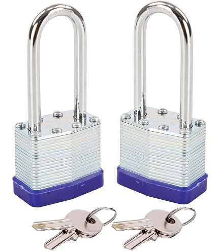XTUFF Solid Brass Padlock With 3 Keys - 2.5" Long Shackle, Heavy Duty For Outdoor & Indoor Use