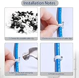 Fippy 600PCS Cable Clips Black White Nail Assortment 4-12mm Wire Management view 6