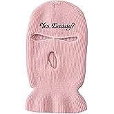 YTNKIV 3-Hole Ski Mask Full Face Woolen Knitted Hat Warm Outdoor Cycling Windproof Mask Balaclava