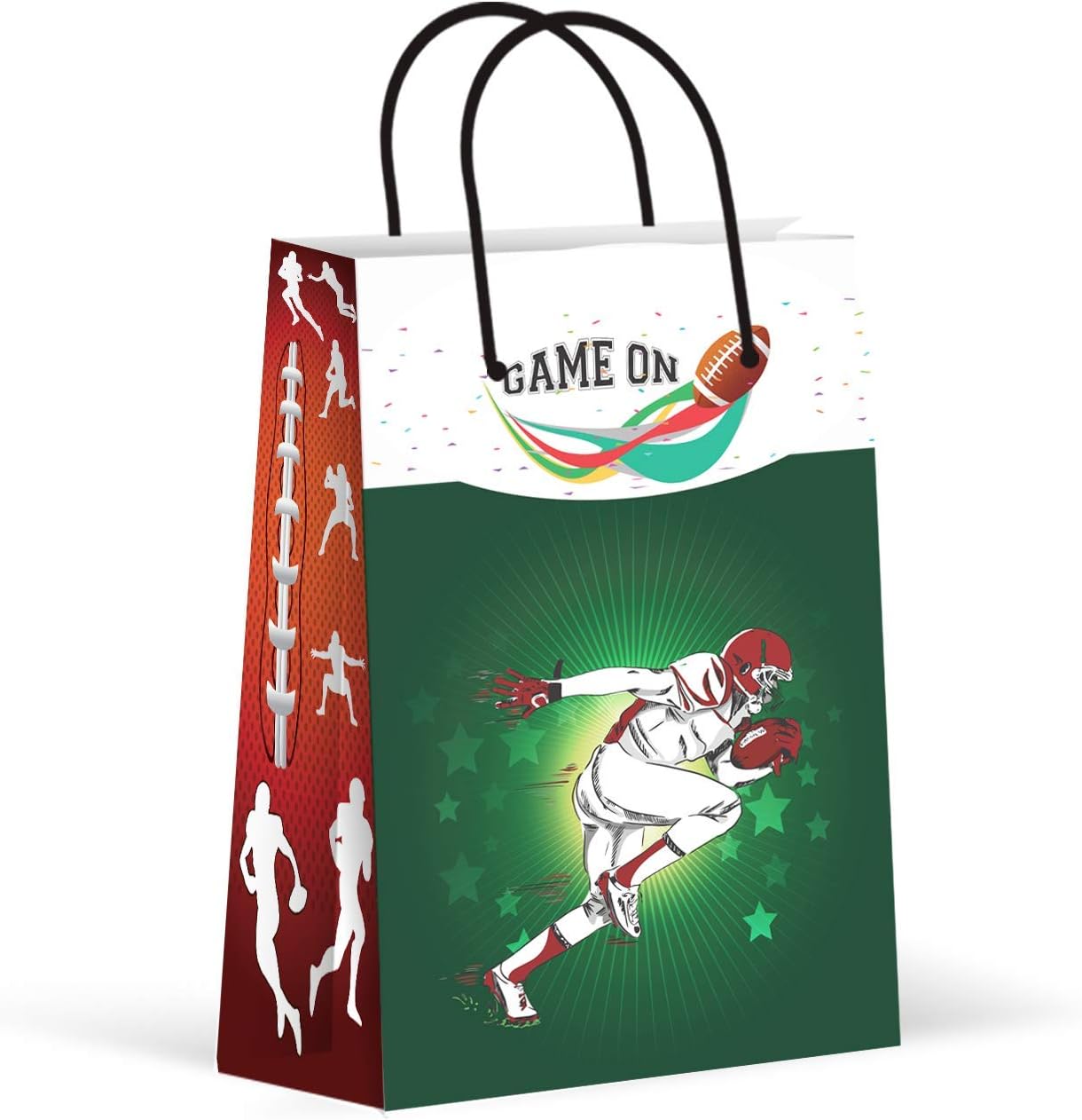 Premium Football Party Bags, Super Bowl Party Favor Bags, New, Treat Bags, Gift Bags, Goody Bags, Party Favors, Party Supplies, Decorations, 12 Pack