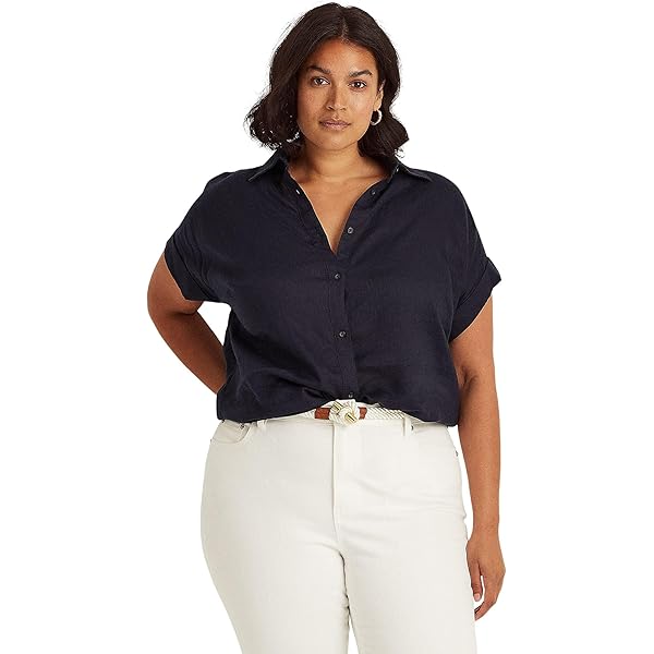 Amazon.com: Lauren Ralph Lauren, Womens, Plus-Size Linen Dolman