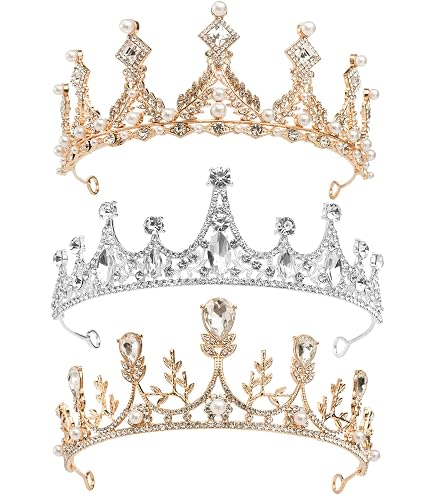 Diadème Couronne Princesse En Strass - Argent - Pour Mariage, EVJF, Anniversaire, Bal - Taille ~12.5 Cm - Serre-tête Élégant Pour Femme Et Fille