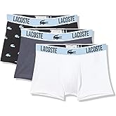 Lacoste mens Recycled Microfiber Ultra Dry Trunks, 3-pack