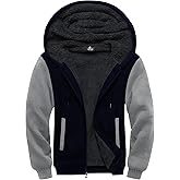SCODI Hoodies for Men Heavyweight Fleece Sweatshirt - Full Zip Up Thick Sherpa Lined Hooded Jacket