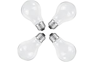Hoimuv 100 Watt Incandescent Light Bulbs, A19 Clear Incandescent Rough Service Light Bulb,A19 100 WATT Incandescent Bulb Shat