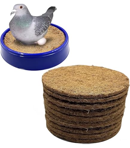 Tapis De Nidification Pour Oiseaux/pigeons – Lot De 12, En Fibre Respirante - 11