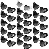 Flutesan 16 Pairs Valentines Heart Shaped Sunglasses Retro Cat Eye Shaped Sunglasses Vintage Love Heart Glasses for Women