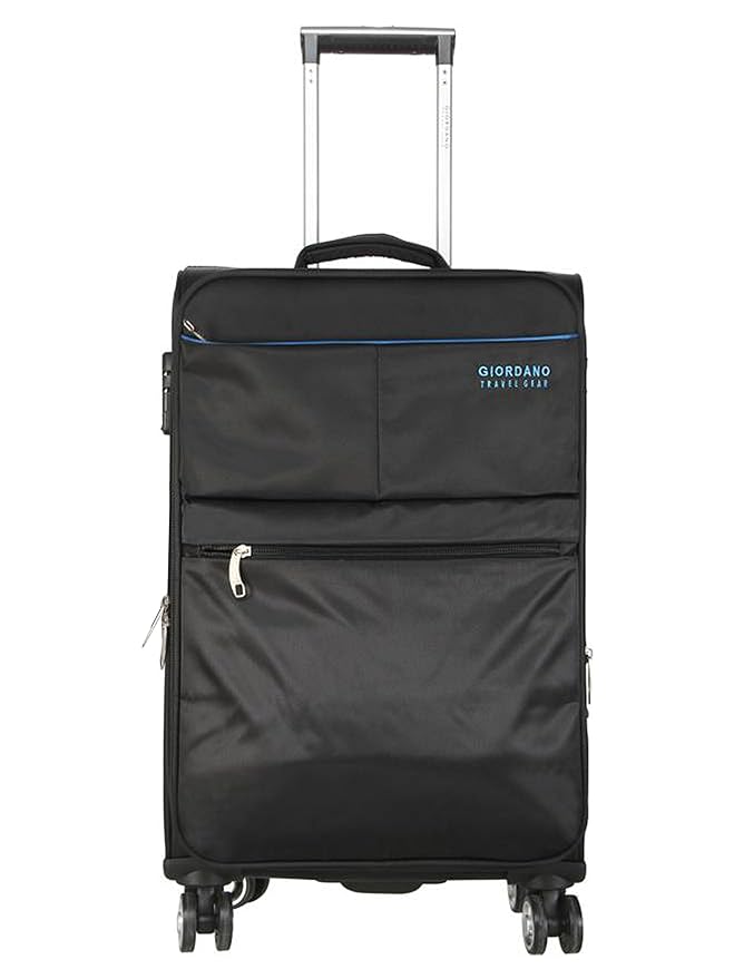 Buy Giordano Polyester 20" Black Soft Sided Suitcase & Trolley Bag at