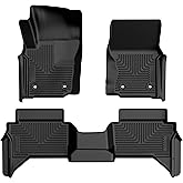 Husky Liners Weatherbeater Floor Mats | Fits 2024-2026 Toyota Tacoma Double CAB ONLY with Manual Transmission | Front & 2nd Row, 3-pc Black - 94291