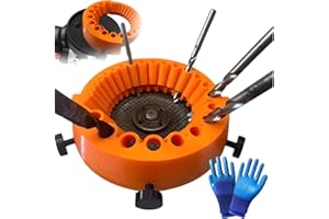 DUKAKA Drill Bit Sharpener for All Bits Power Drill Bit Grinding Attachment Handheld Angle Grinder Drill Bit Sharpener for 2-13mm Drill Bits, Compatible with 125mm Grinder (1pcs)