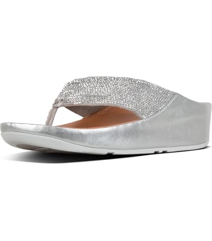 Amazon.com | FitFlop Women's Twiss Crystal Toe-Post Sandal, Black