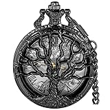 Tiong Pocket Watch Hollow Tree Design Roman